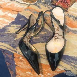 Sam Edelman Black Slingback Pointed Heels